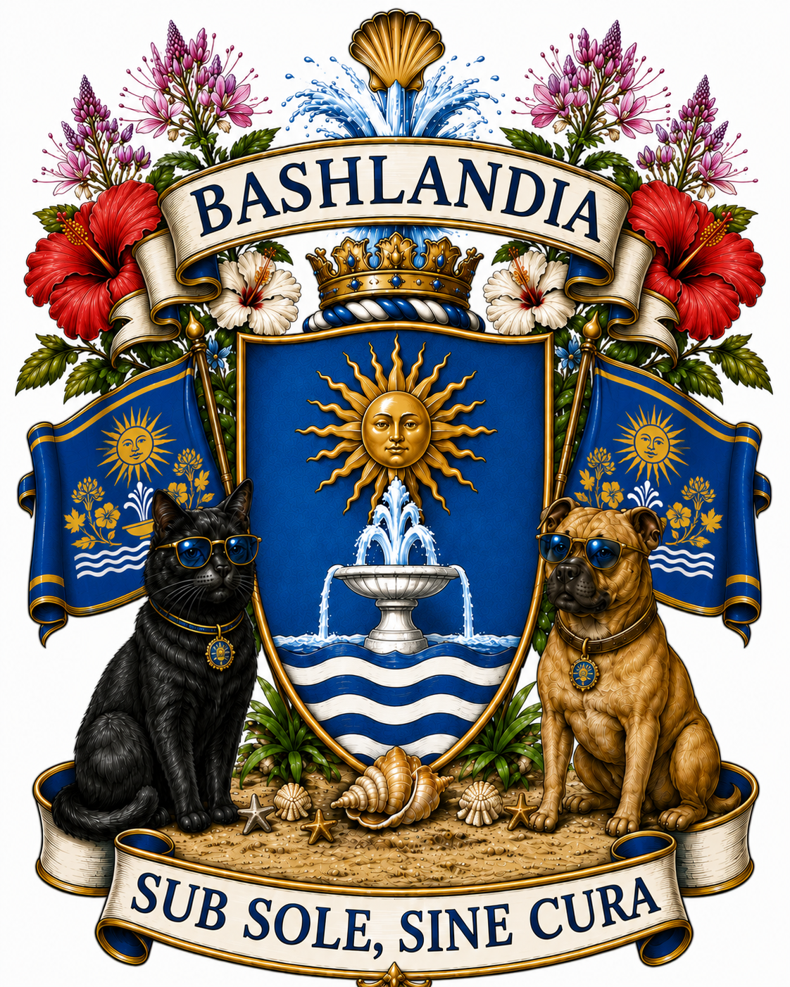 The official crest of Bashlandia